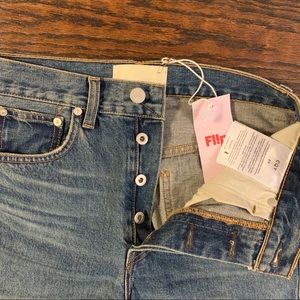 cqy vinyl vintage relaxed jeans